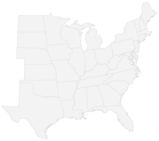 East Region - ND, SD, NE, KA, OK, TX, LA, AR, MO, IA, MN, WI, IL, IN, MI, OH, KY, TN, MI, AL, FL, GA, SC, NC, VA, WV, PA, MD, DC, DE, NJ, NY, CT, RI, MA, VT, NH, ME